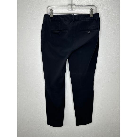 Theory Black Treeca CL Mod Twill Straight Leg Trouser Pant 6 - Picture 7 of 14